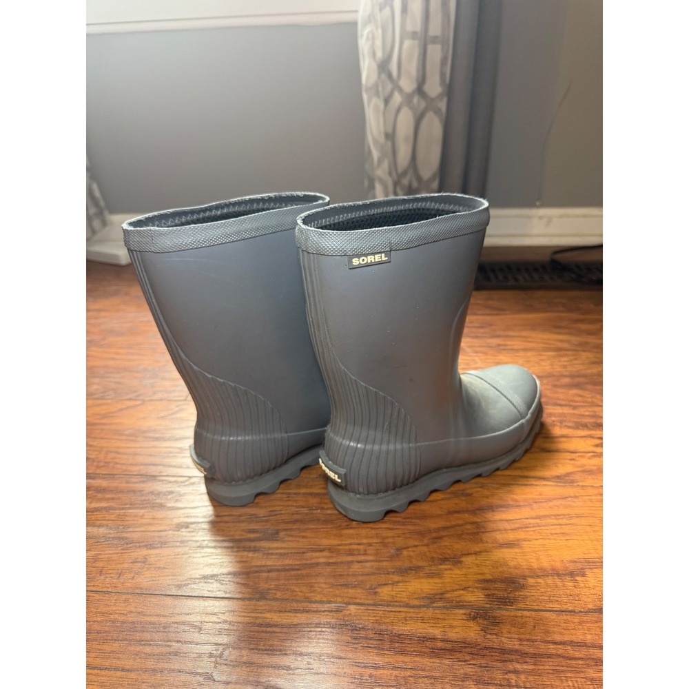 Sorel Joan Rain Short Boots Grey Waterproof Rubber NL2521-053 Womens 7